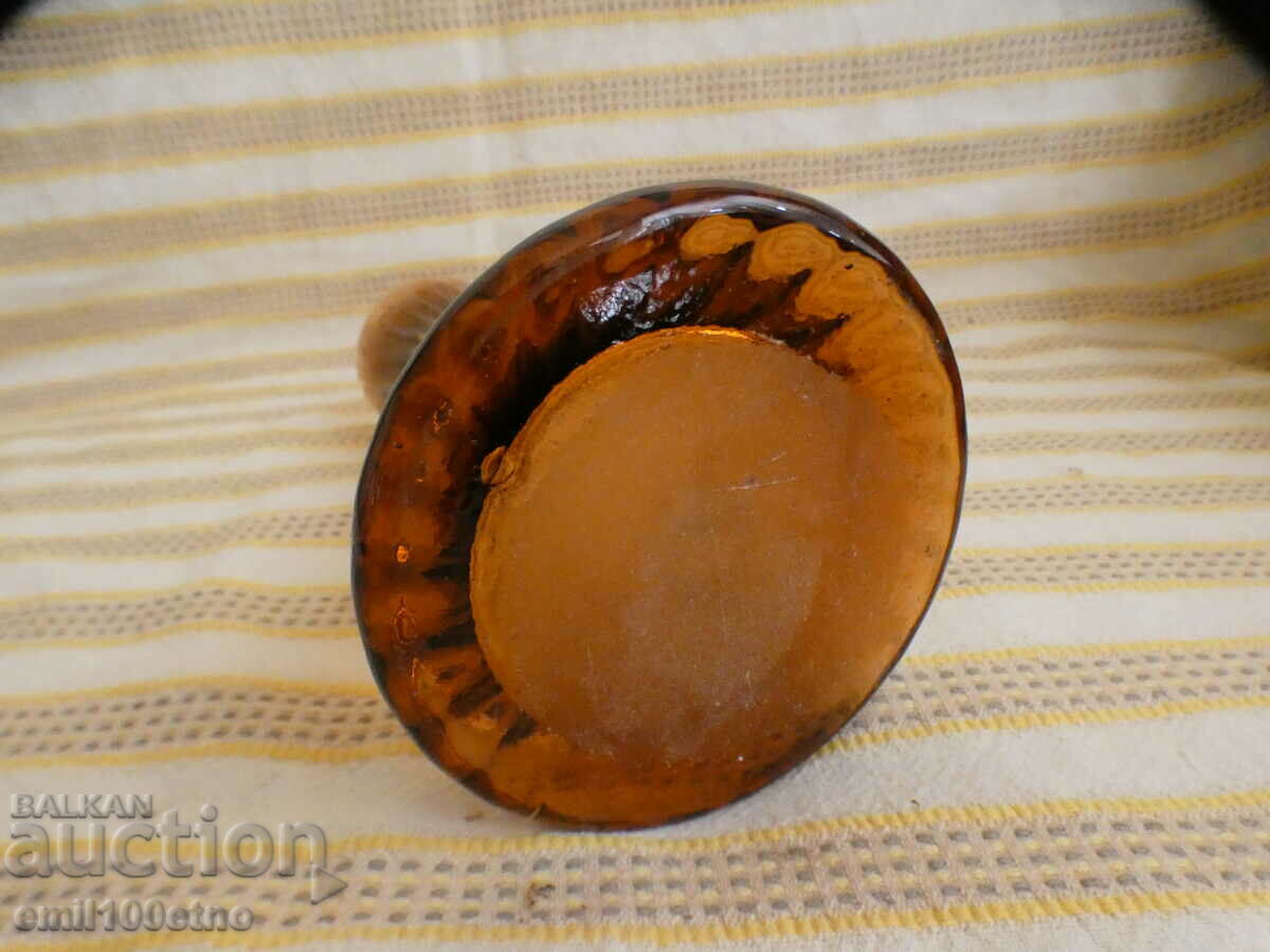 Auction  Old vase of thick colored glass