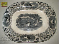 English earthenware Staffordshire platter tray plate 1859 - 1883