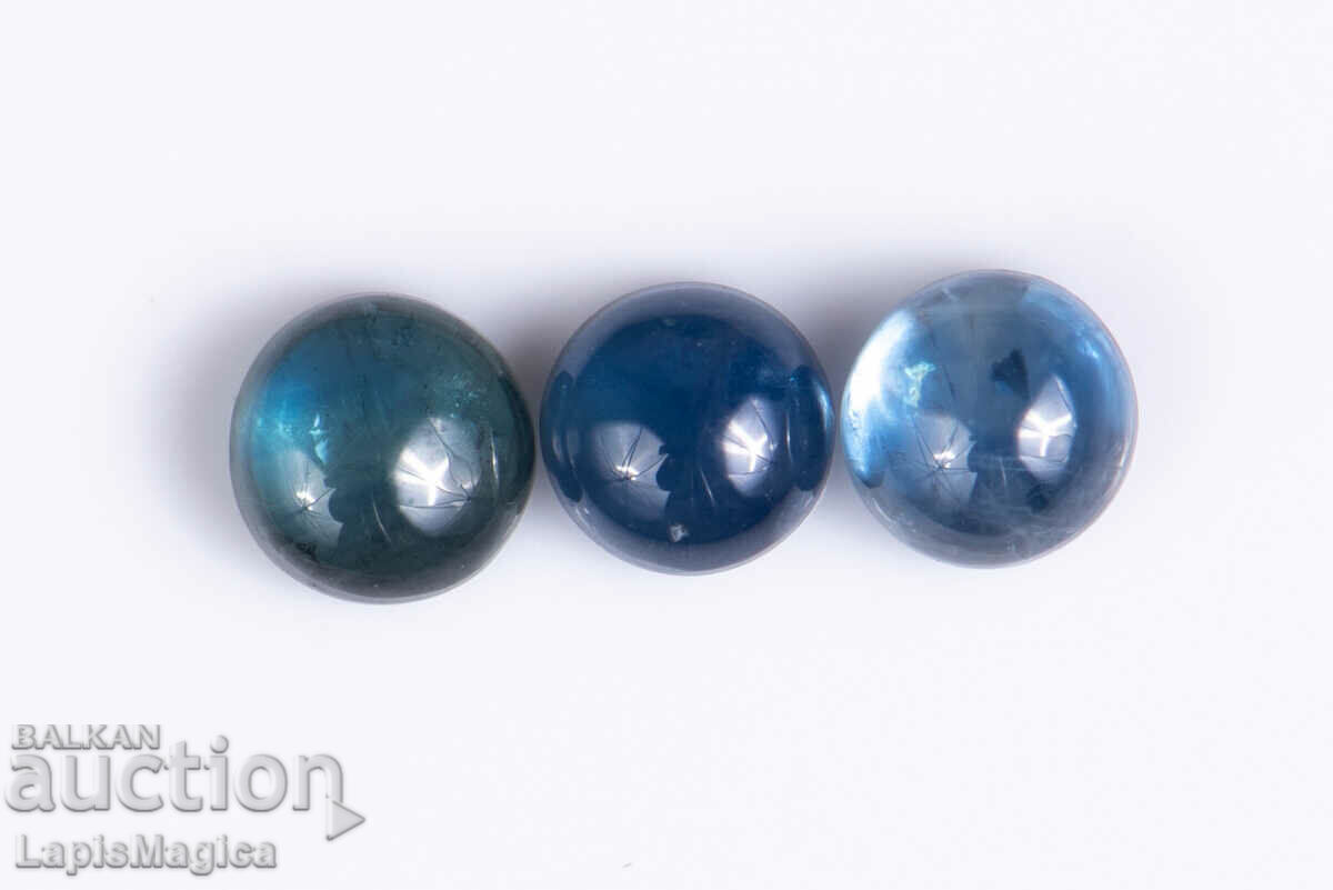 3 pcs blue sapphire 1.09ct cabochon heated #3