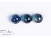 3 pcs blue sapphire 1.24ct cabochon heated #4
