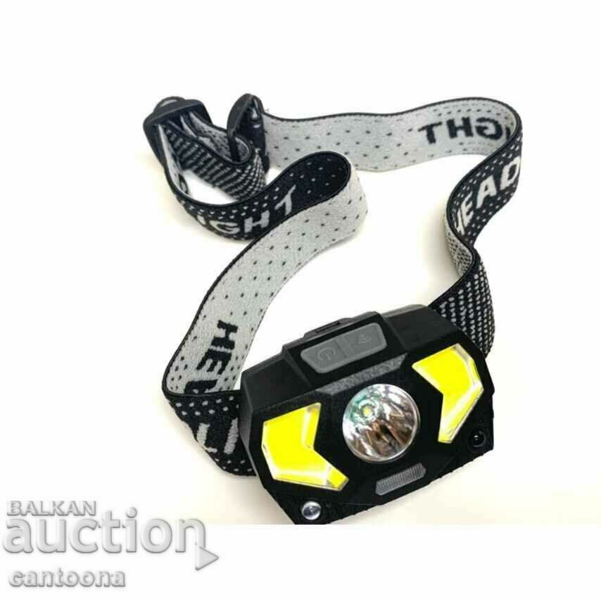LED headlamp, headlamp, CREE LED + COB CREE LED, SENSOR with price 12.50 BGN | € 6.39 LED headlamp, headlamp, CREE LED + COB CREE LED, SENSOR with price 12.50 BGN | € 6.39