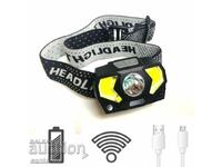 LED headlamp, headlamp, CREE LED + COB CREE LED, SENSOR