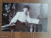 Стара снимка Царство България - млада жена 1907 София