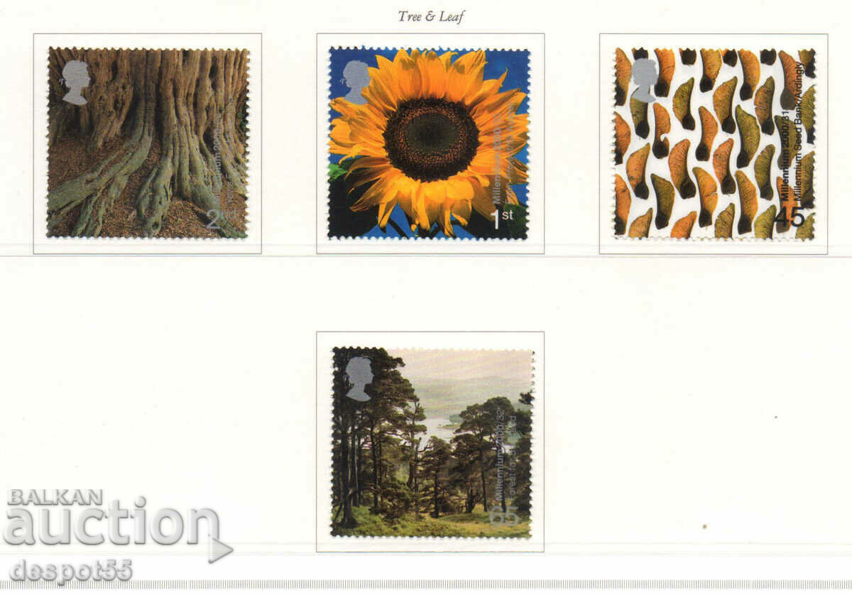 2000. Marea Britanie. Flora - Mileniu.