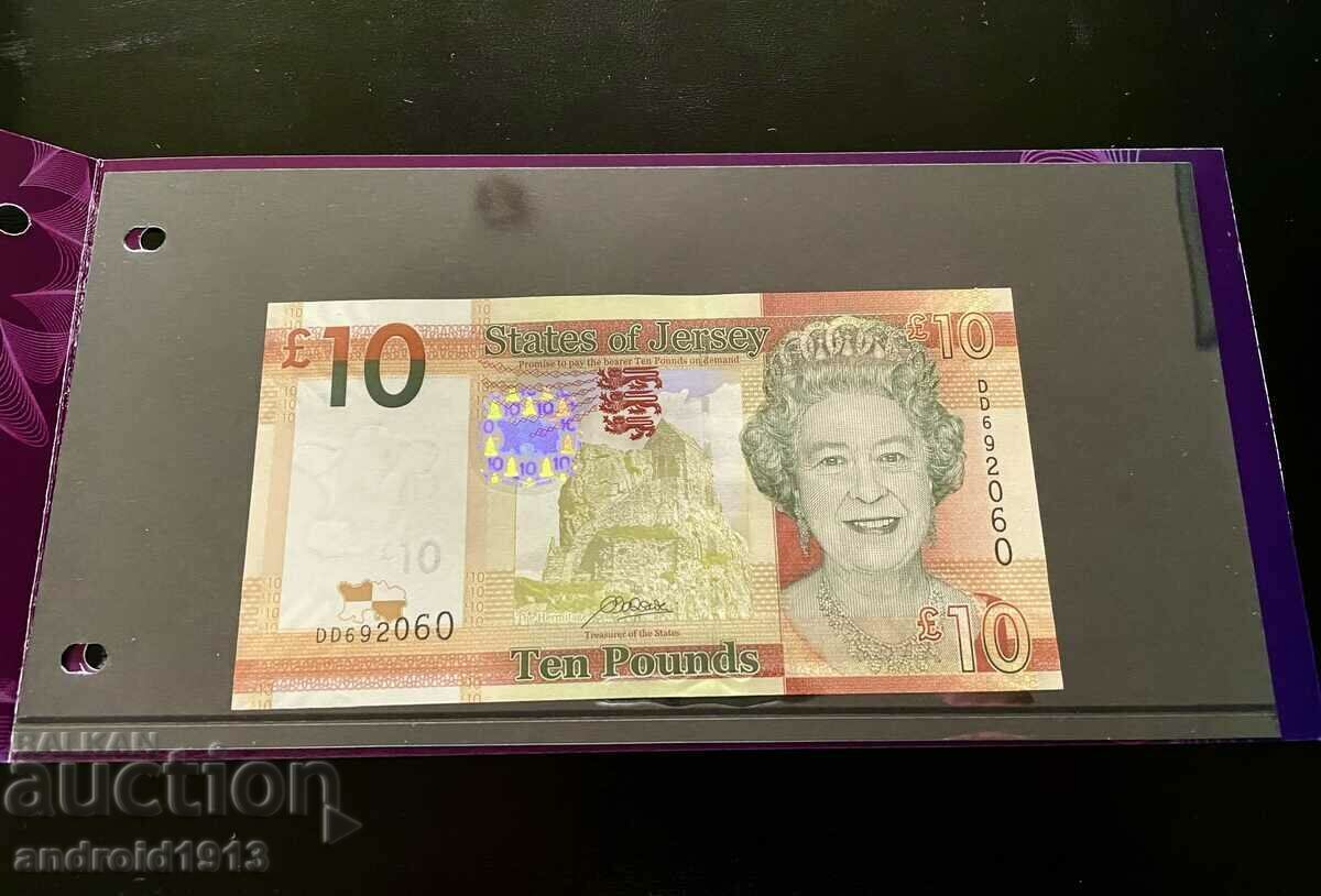 Licitație JERSEY - 10 LIBRE 2010, P-34, UNC, DOSAR