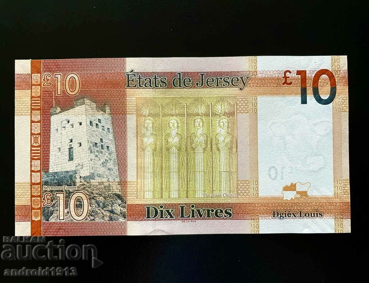 JERSEY - 10 POUNDS 2010, P-34, UNC, FOLDER - 5 JERSEY - 10 POUNDS 2010, P-34, UNC, FOLDER - 5