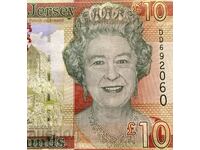 JERSEY - 10 £ 2010, P-34, UNC, FOLDER