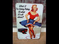 Metal Plate Erotic Hokey Pokey Dance Gramophone Bo Boards