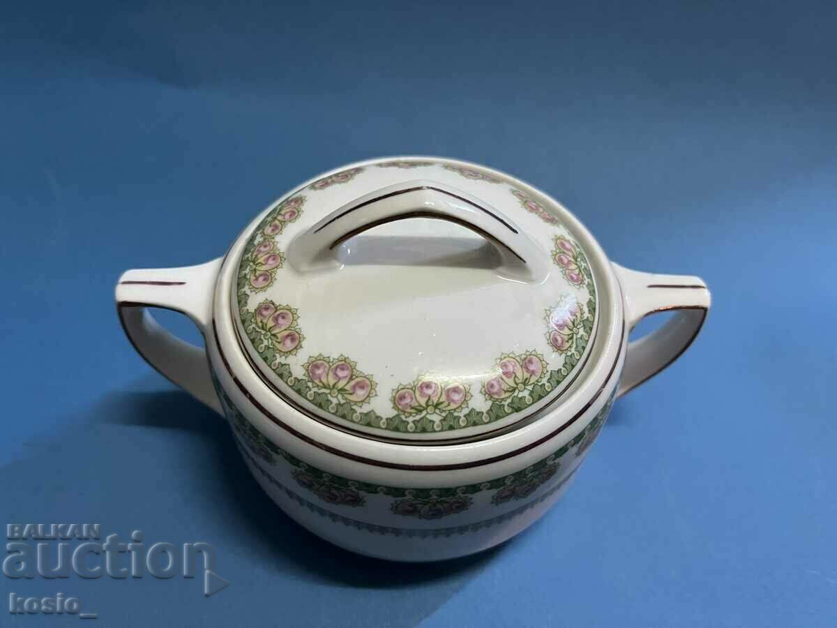 Old Czechoslovakia porcelain sugar bowl with price 10.00 BGN | € 5.11 Old Czechoslovakia porcelain sugar bowl with price 10.00 BGN | € 5.11
