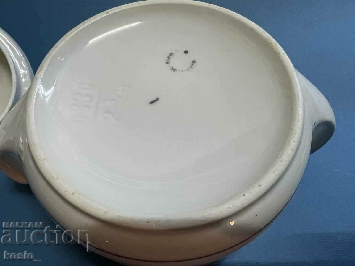 Vechi vas de zahăr din porțelan din Cehoslovacia - 5