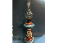 Gas lamp 19th century hand painted
