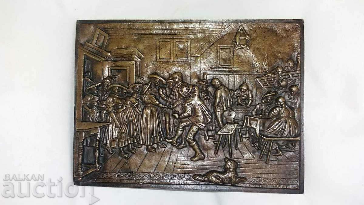 Παράδοση Παλιό χάλκινο ανάγλυφο πάνελ--στην παμπ Παράδοση Παλιό χάλκινο ανάγλυφο πάνελ--στην παμπ