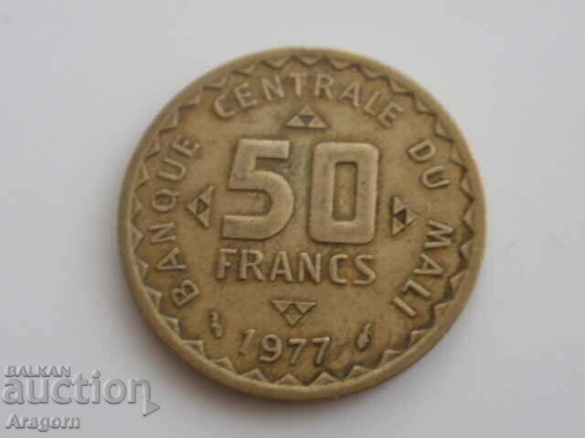 Mali 50 francs 1977; Small