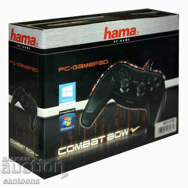 HAMA USB Gamepad Combat Bow for PC, 12 programmable buttons