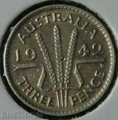 3 pence 1942 D, Australia