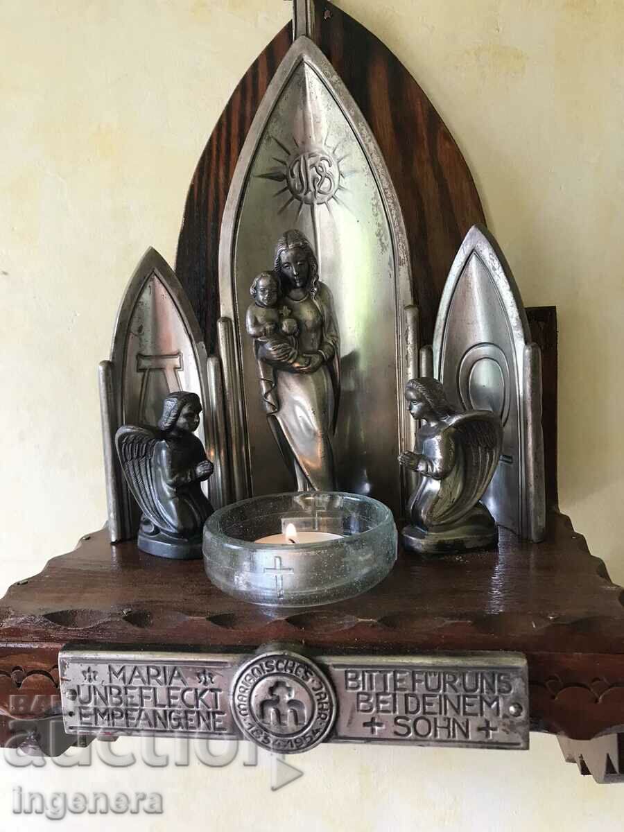 ICON ICONOSTAS METAL WOOD CARVING FIGURES - 7