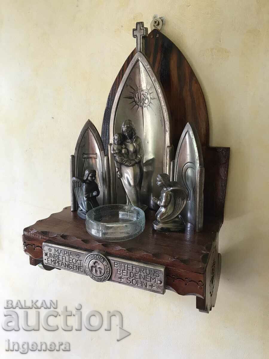 ICON ICONOSTAS METAL WOOD CARVING FIGURES