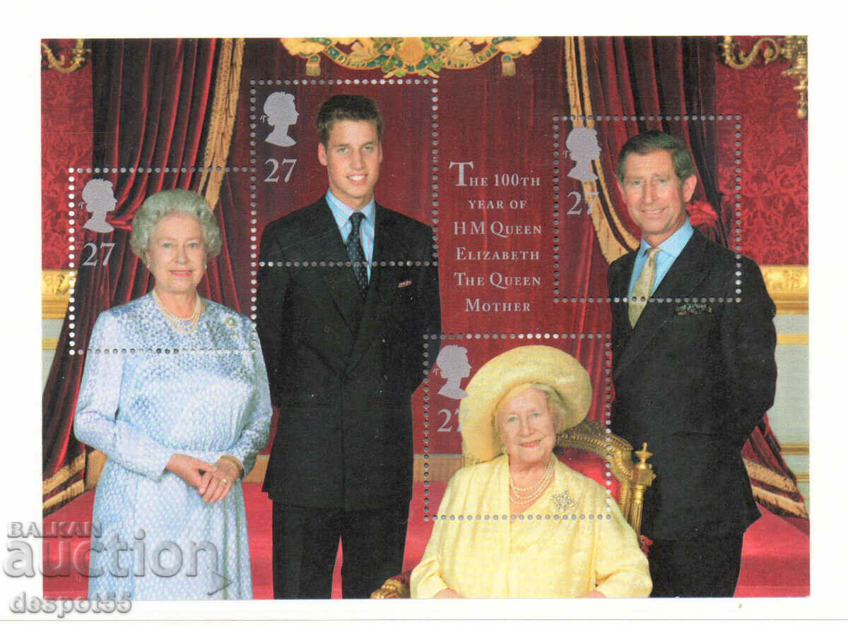 2000 Μεγάλη Βρετανία. 100 χρόνια από τη γέννηση της Βασίλισσας Μητέρας