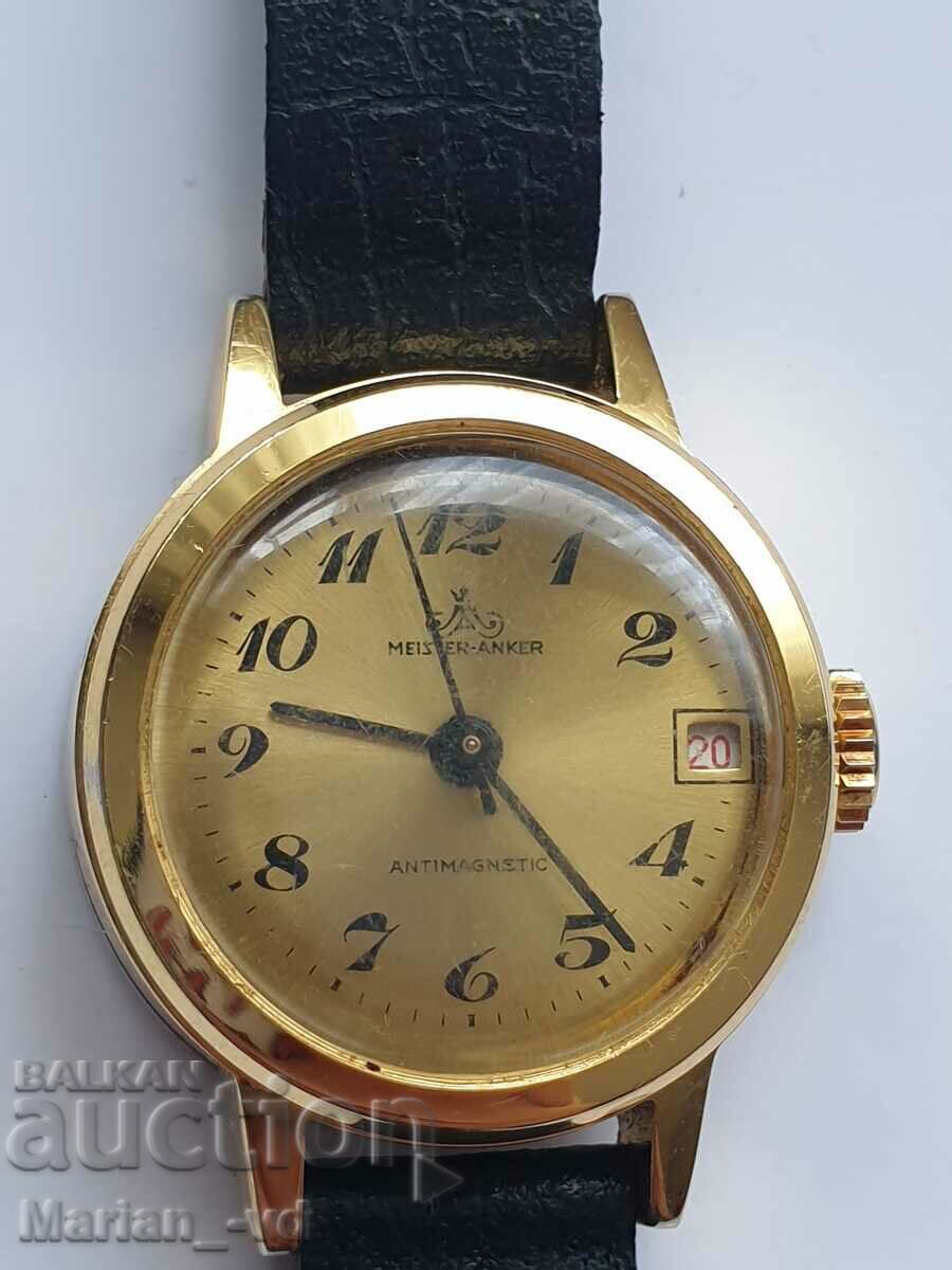 Позлатен механичен часовник Meister-Anker