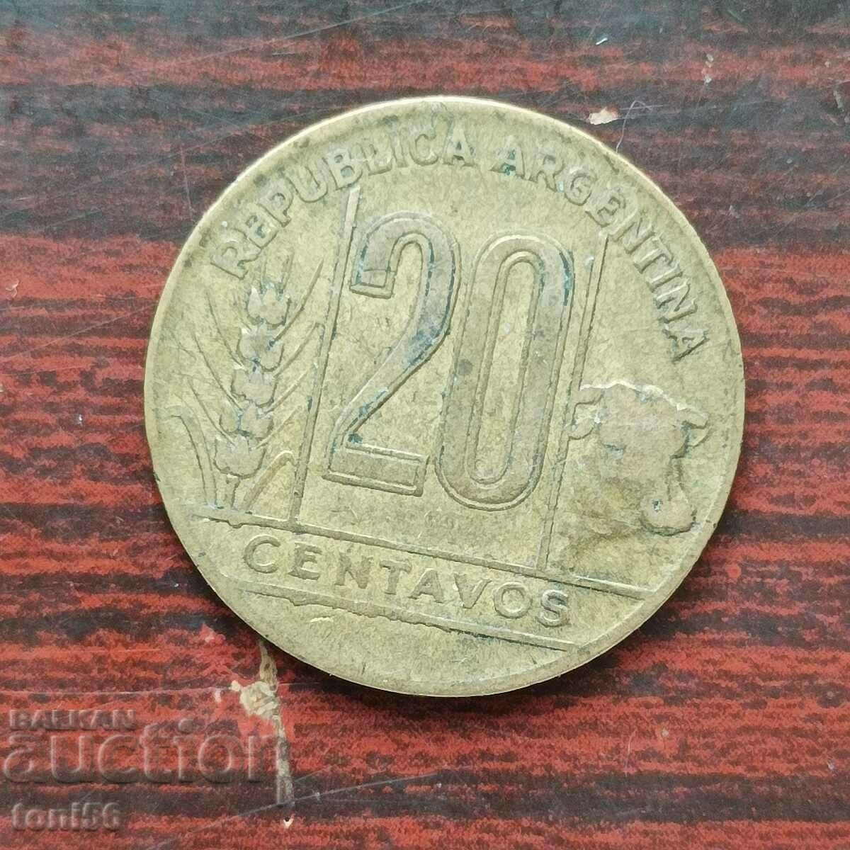 Аржентина 20 сентавос 1945