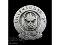 CANADIAN OLYMPIC BADGE-FORD FORD SPONSOR-LILEHAMMER