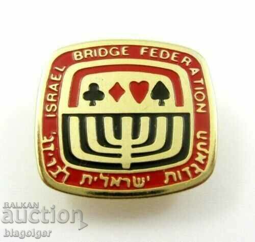 JEWISH BADGE-BRIDGE FEDERATION OF ISRAEL with price 9.99 BGN | € 5.11 JEWISH BADGE-BRIDGE FEDERATION OF ISRAEL with price 9.99 BGN | € 5.11