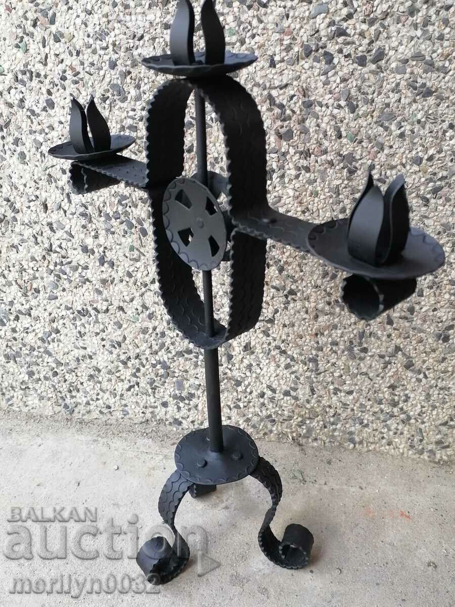 Old forged candlestick, candle, candelabra with price 65.00 BGN | € 33.23
