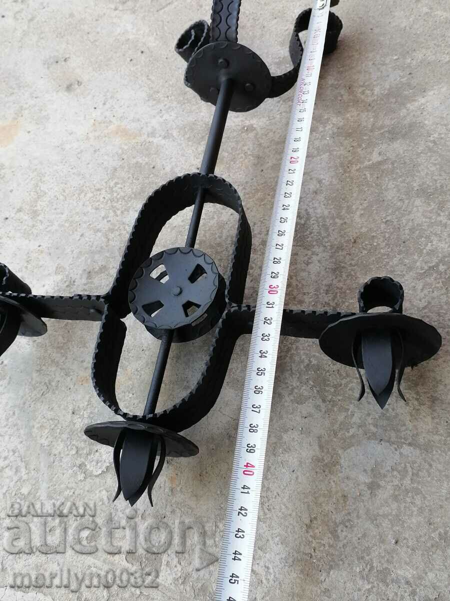 Delivery of Old forged candlestick, candle, candelabra
