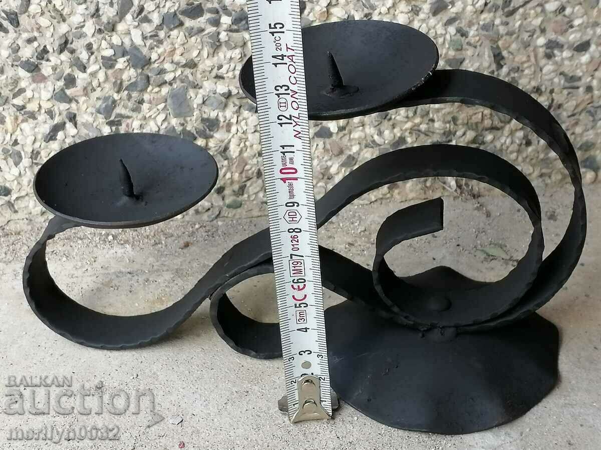 Old forged candlestick, candle, candelabra with price 41.00 BGN | € 20.96 Old forged candlestick, candle, candelabra with price 41.00 BGN | € 20.96