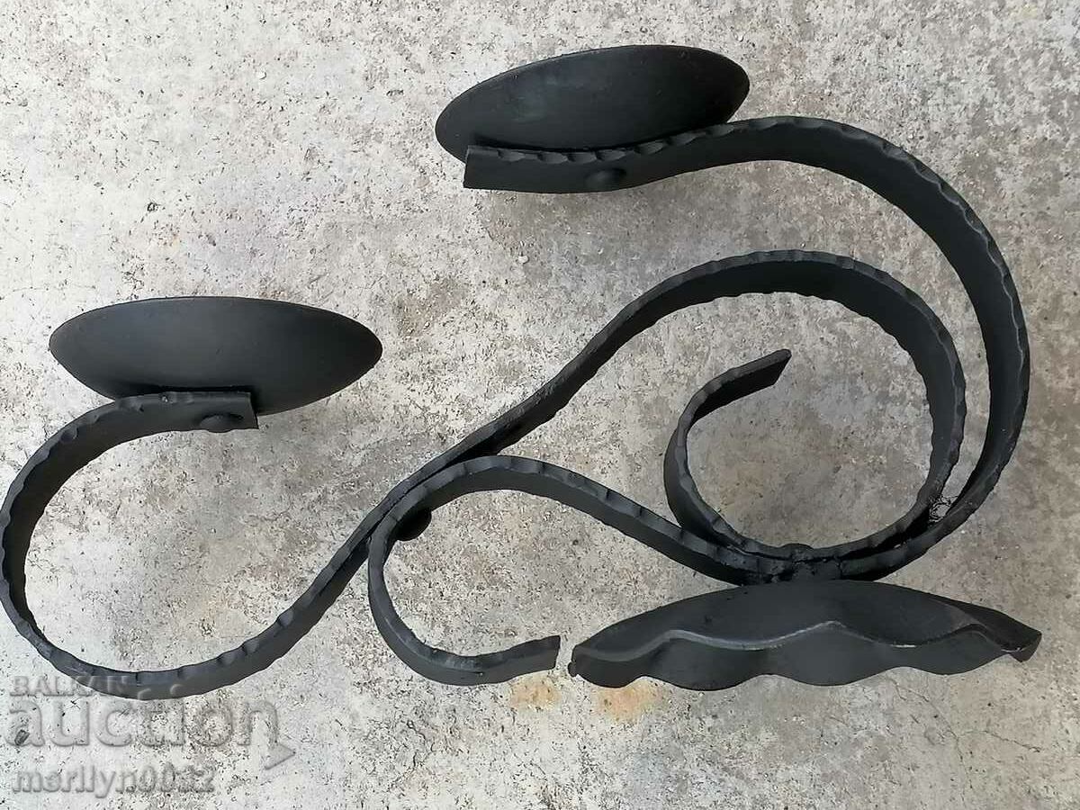 Old forged candlestick, candle, candelabra - 6 Old forged candlestick, candle, candelabra - 6