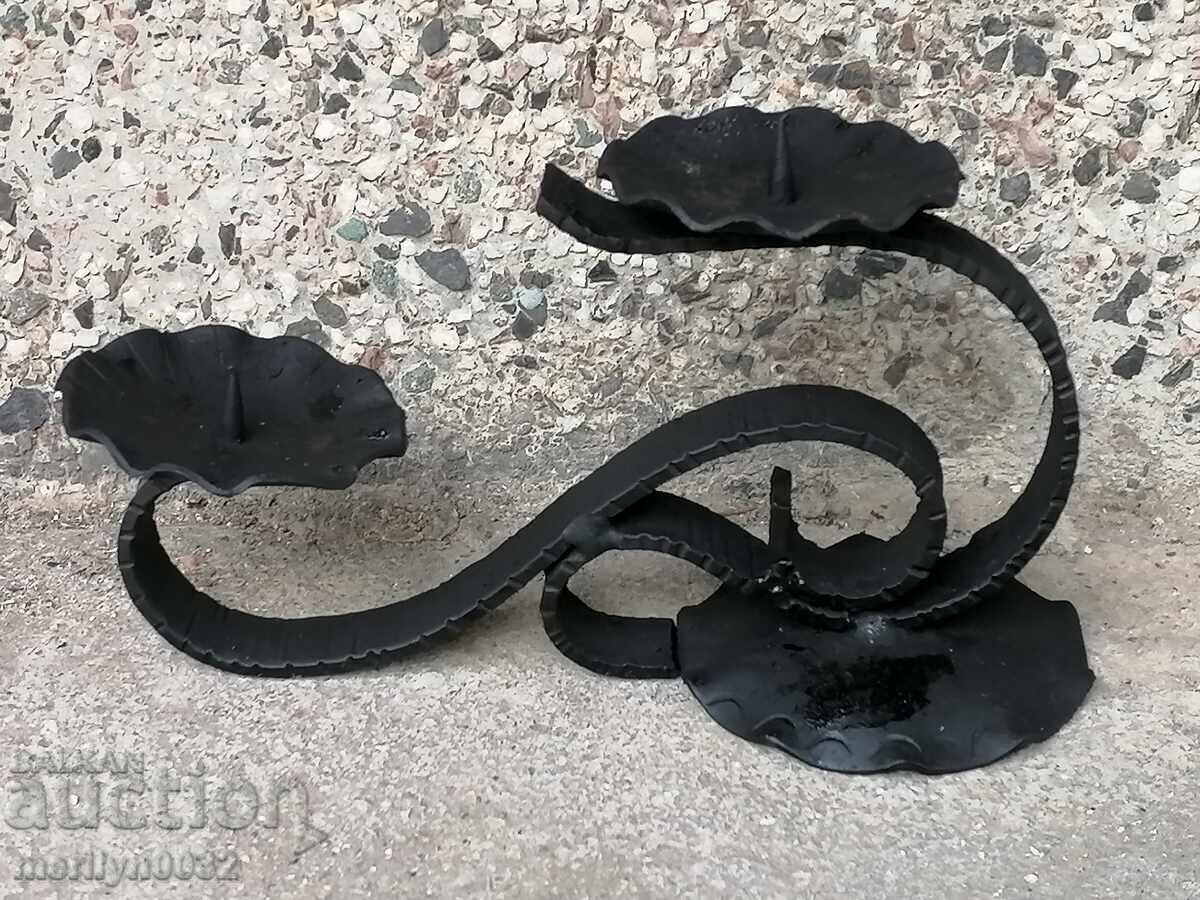 Old forged candlestick, candle, candelabra with price 41.00 BGN | € 20.96 Old forged candlestick, candle, candelabra with price 41.00 BGN | € 20.96