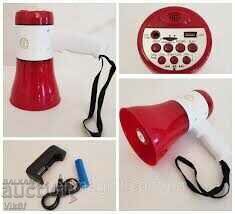 Powerful 15-watt megaphone and siren for events with price 29.50 BGN | € 15.08 Powerful 15-watt megaphone and siren for events with price 29.50 BGN | € 15.08