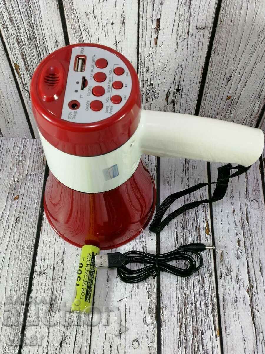 Delivery of Powerful 15-watt megaphone and siren for events Delivery of Powerful 15-watt megaphone and siren for events