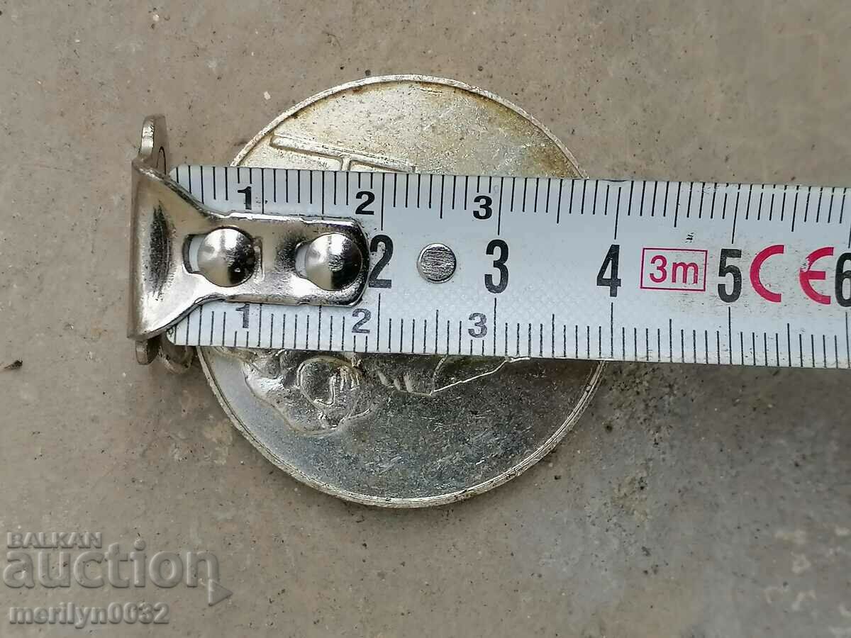 Аукцион Нагръден знак Българска Федерация Ръгби медал посребрен Аукцион Нагръден знак Българска Федерация Ръгби медал посребрен