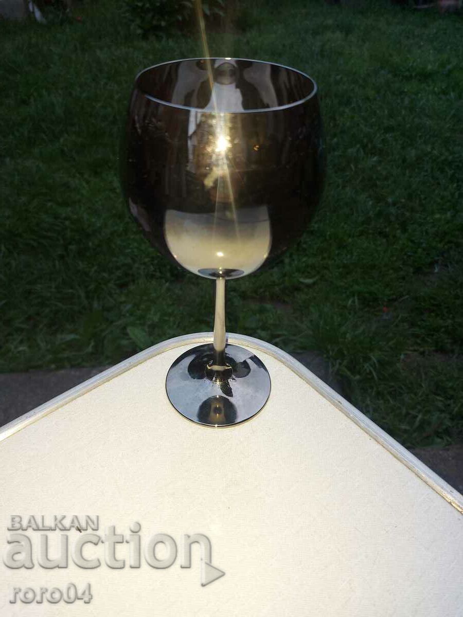 GLASS - WINE - GLASS - STAINLESS STEEL - LUXURY