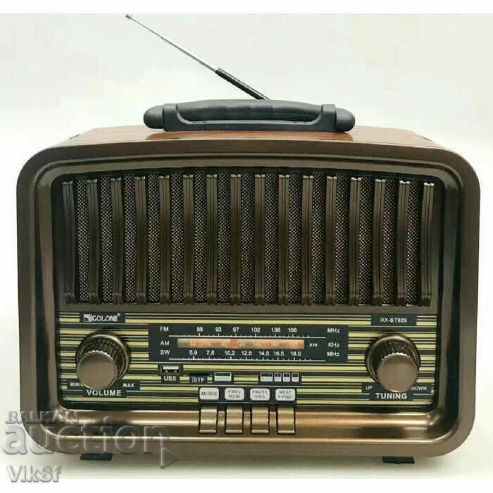 Golon RX-BT929 Bluetooth Retro Vintage Radio fără fir, noi