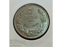 Bulgaria 5 leva 1930 Relief lucios!