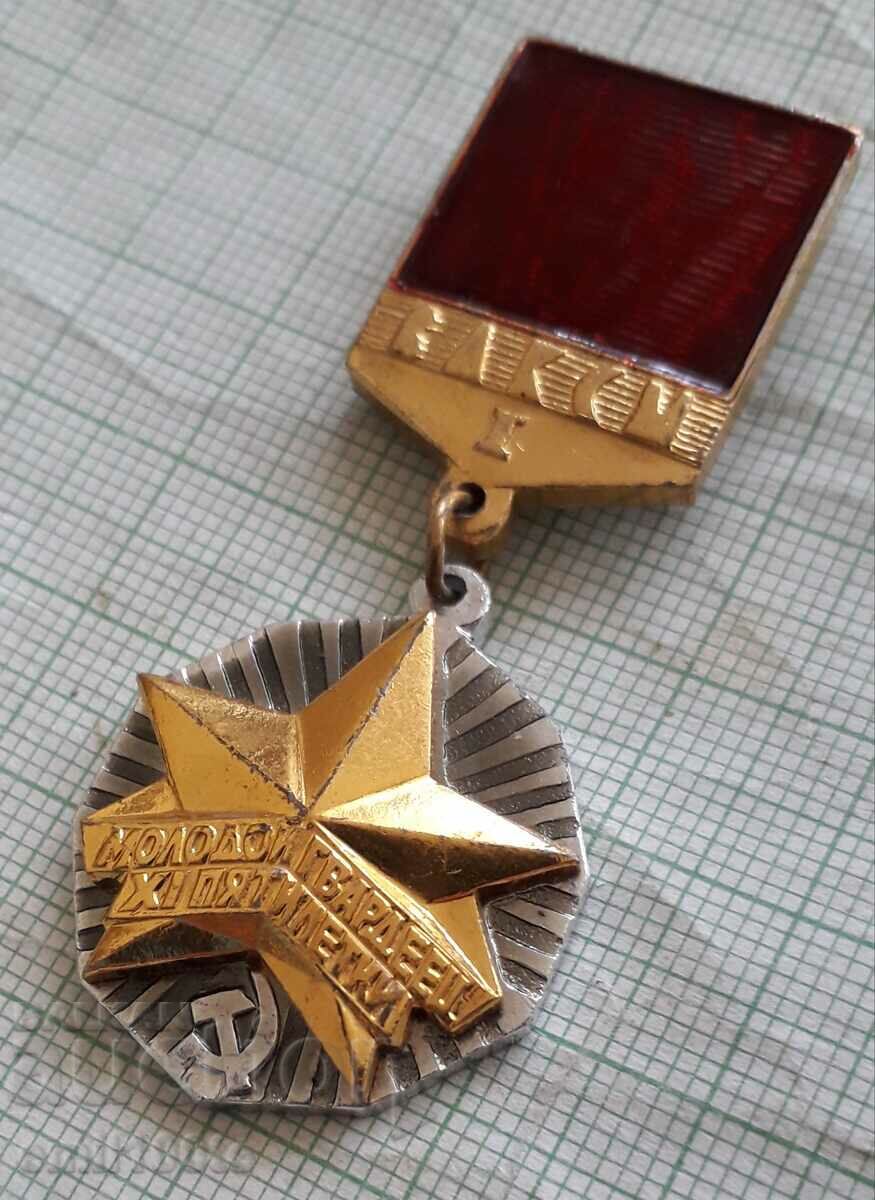 Auction  Badge VLKSM Young Guardsman 1st class Xl five-year