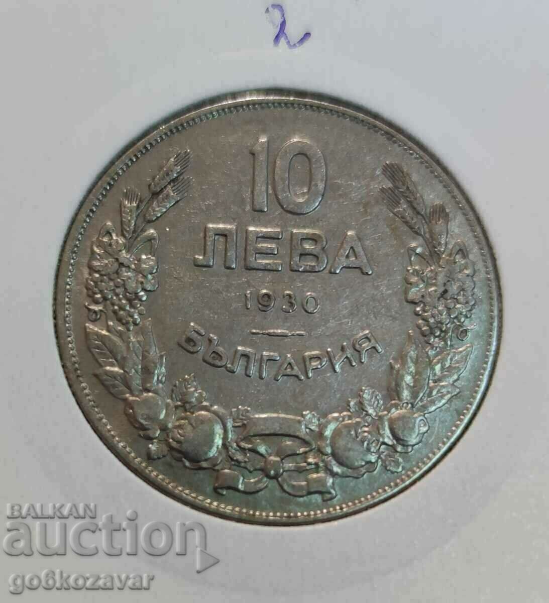 Bulgaria 10 BGN 1930 Glanz Relief!