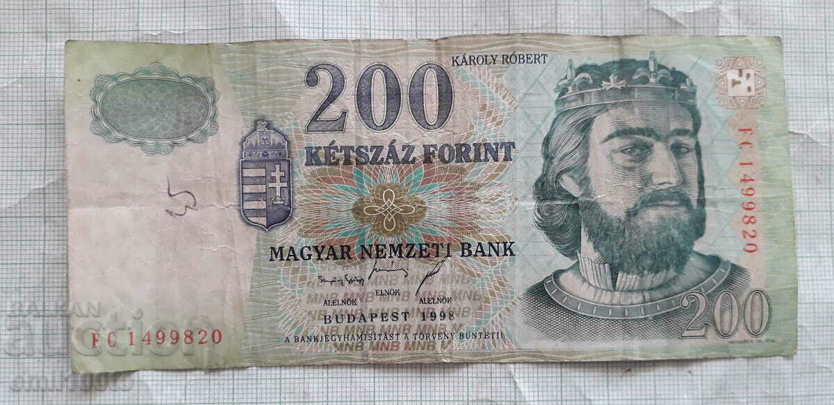 200 форинта 1998 г. Унгария