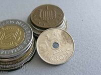 Монета - Дания - 1 крона | 2003г.
