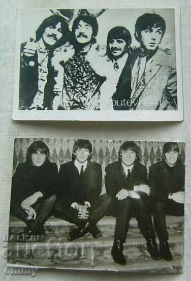 Old small photo of pop/rock band The Beatles - 2 pieces