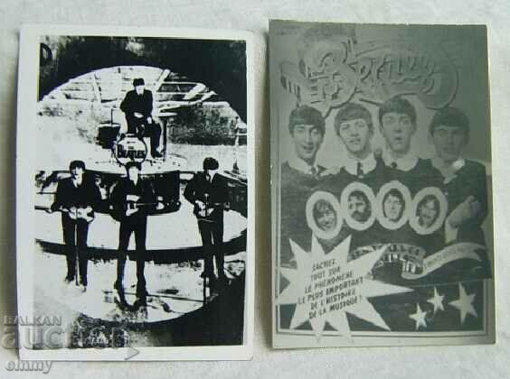 Poză mică veche a trupei pop/rock The Beatles - 2 bucăți