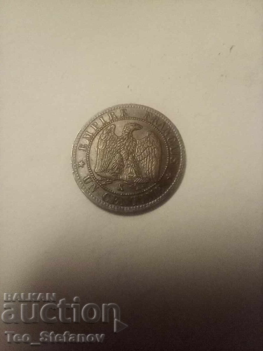 1 centime 1862 Napoleon III για συλλογή