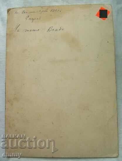 Auction Old cardboard photo - young man, 1920 Auction Old cardboard photo - young man, 1920