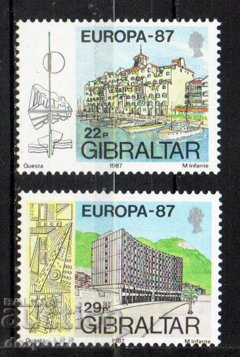 1987. Γιβραλτάρ. Ευρώπη - Μοντέρνα αρχιτεκτονική.