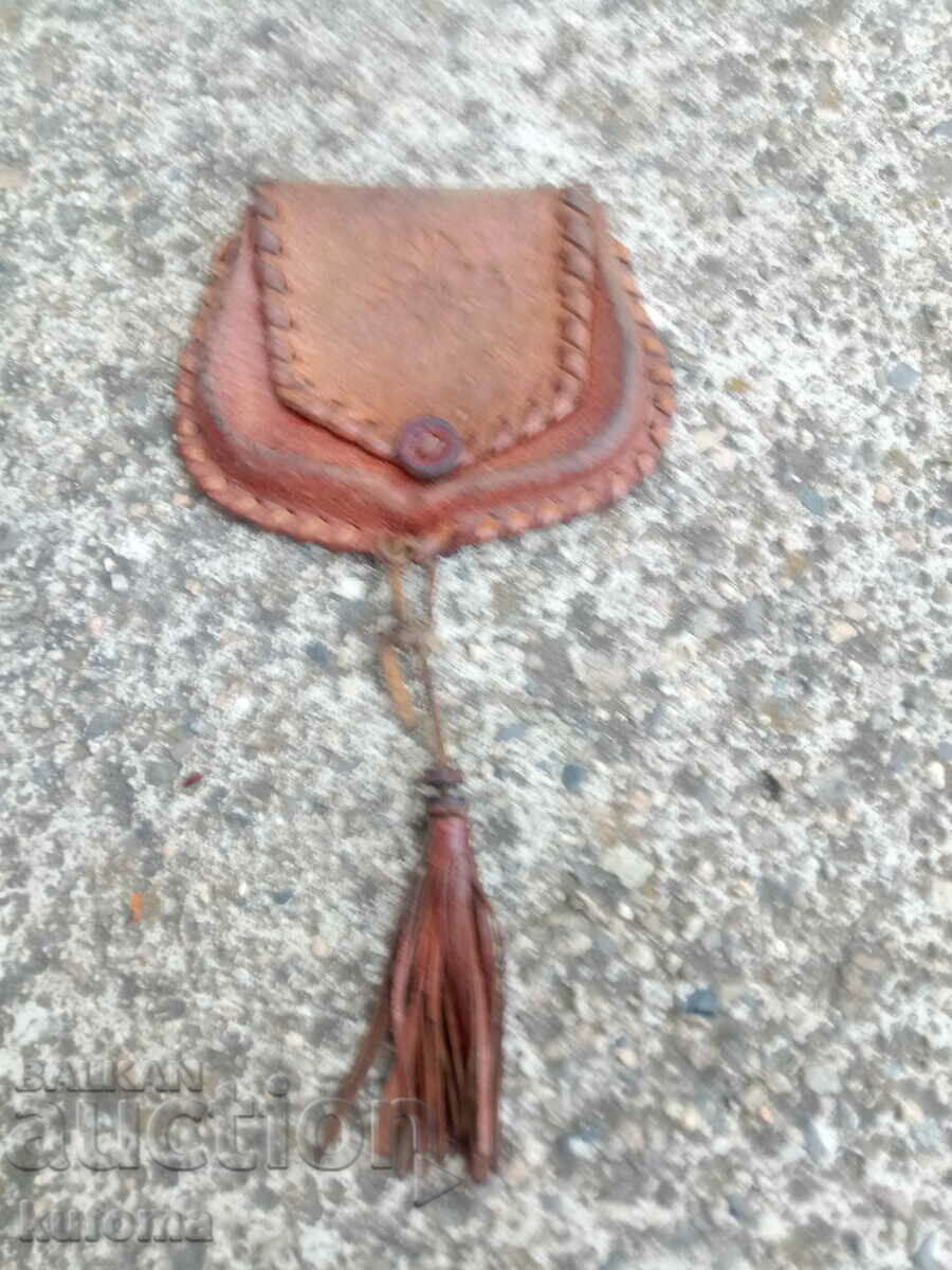 Old leather coin purse