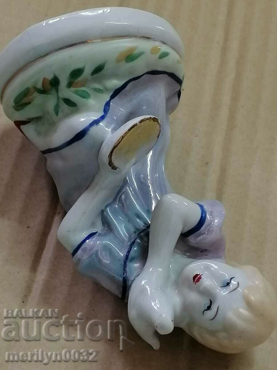 Figure girl feeds pigeon plastic statuette porcelain USSR - 5 Figure girl feeds pigeon plastic statuette porcelain USSR - 5