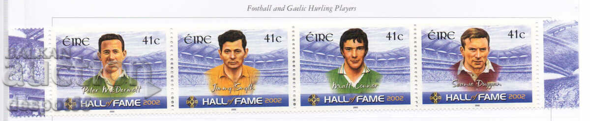 2002. Irlanda. Hall of Fame - fotbaliști irlandezi.