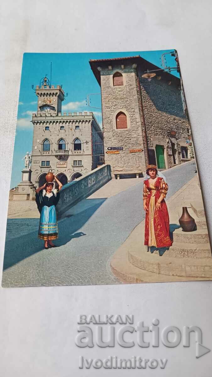 Пощенска картичка San Marino Government Palace